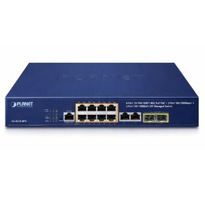 Planet 8-Port 10/100/1000T 802.3at PoE + 2-Port 100/1000X SFP Managed Switch - Networking