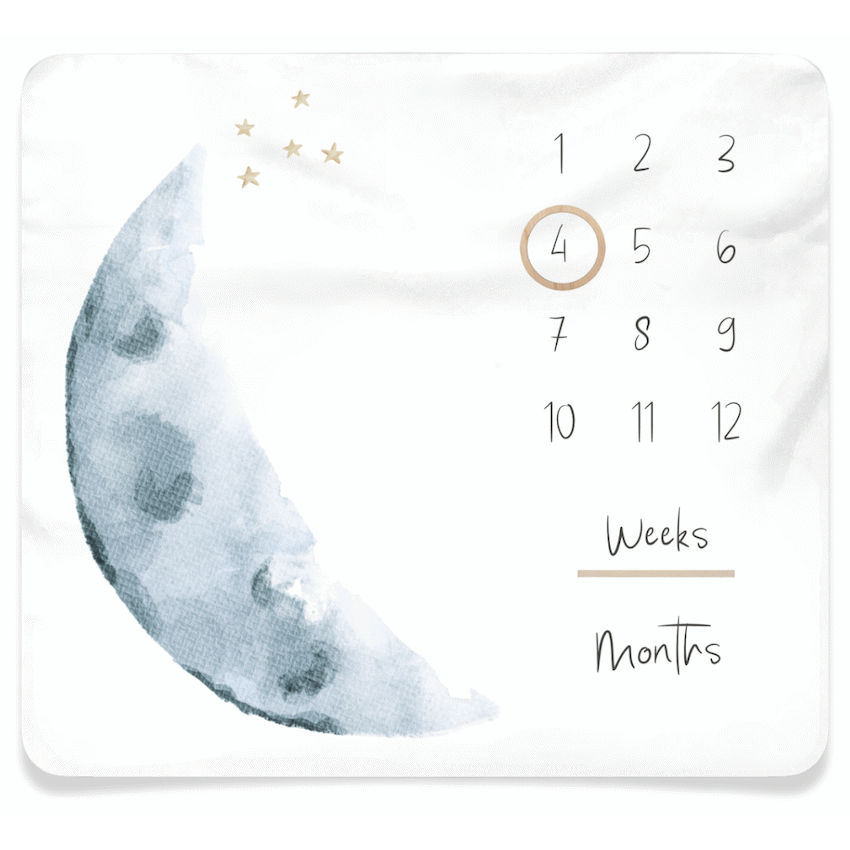 Echo Baby Milestone Blanket - Moon - Guards On Duty Shop & Security Guards