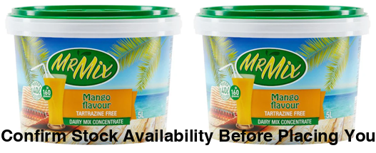 2 X 5L MR MIX DAIRY BLEND MANGO BUCKET 1 + 7 (Sold 2 X 5L Buckets) Mr Mix Mango 5L Bucket