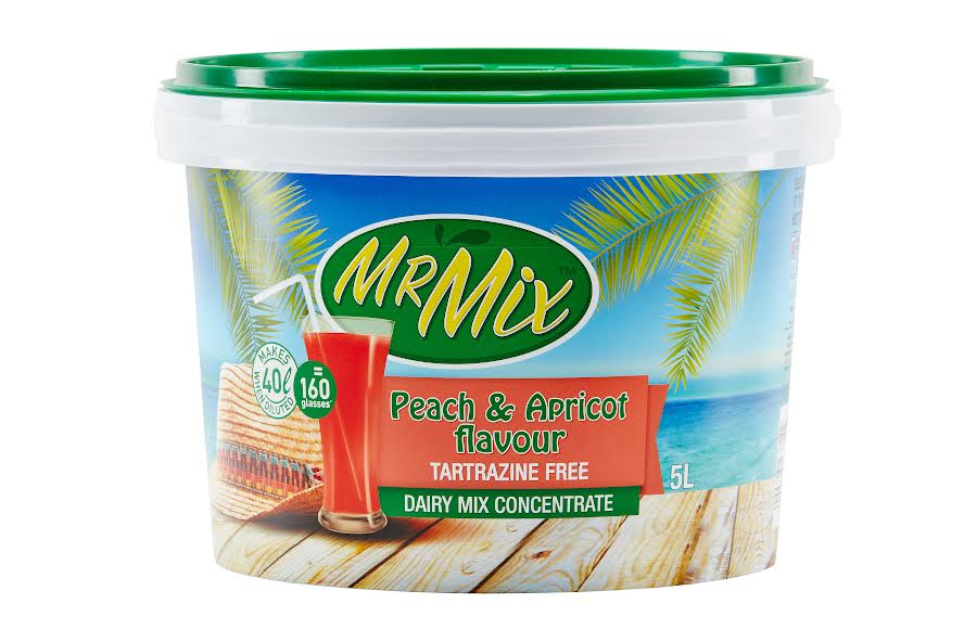 2 X 5L MR MIX DAIRY BLEND MIX PEACH & APRICOT BUCKET 1 + 7 (Sold 2 X 5L Buckets) Mr Mix PEACH & APRICOT 5L Bucket
