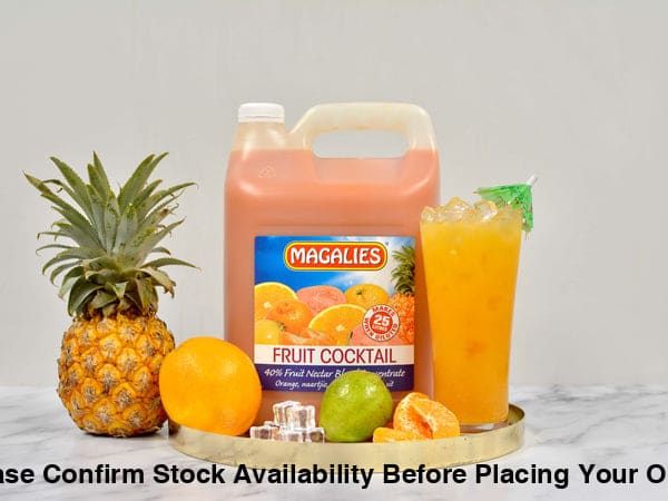 2 x MAGALIES 5 liter Fruit Cocktail 40% (Sold 2x 5L Per Case) Magalies Nectar Juice