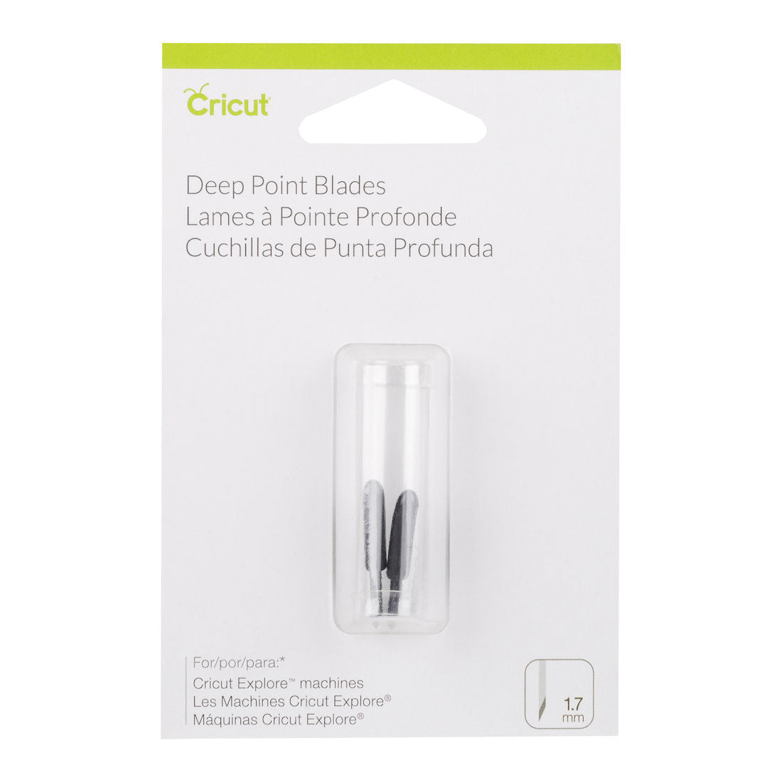 2003535 - Cricut Explore + Maker Deep-Point Replacement Blades 2-pack.