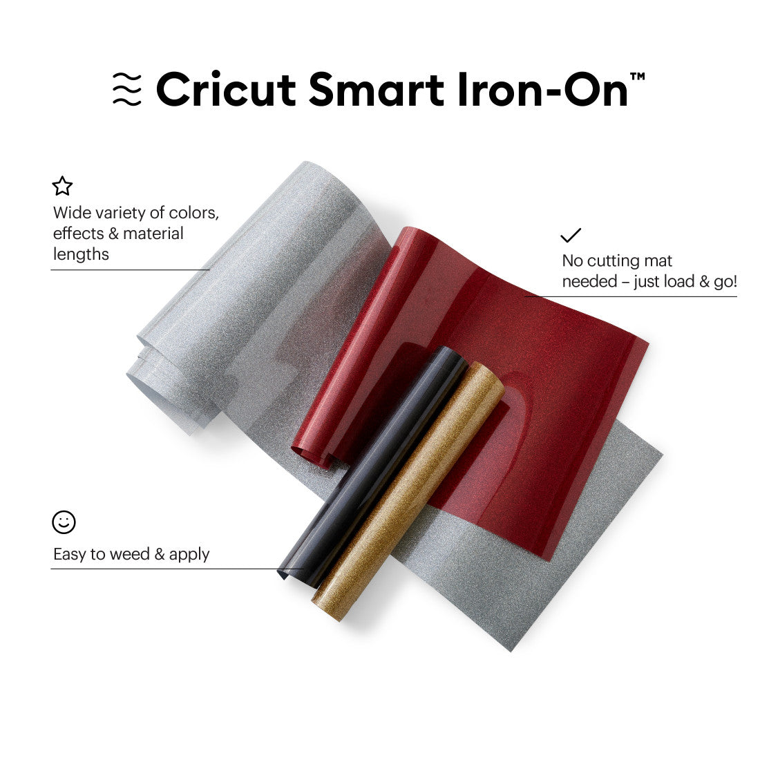 2008674 - Cricut Smart Iron-on 33x273cm 1 sheet (Glitter Gold)