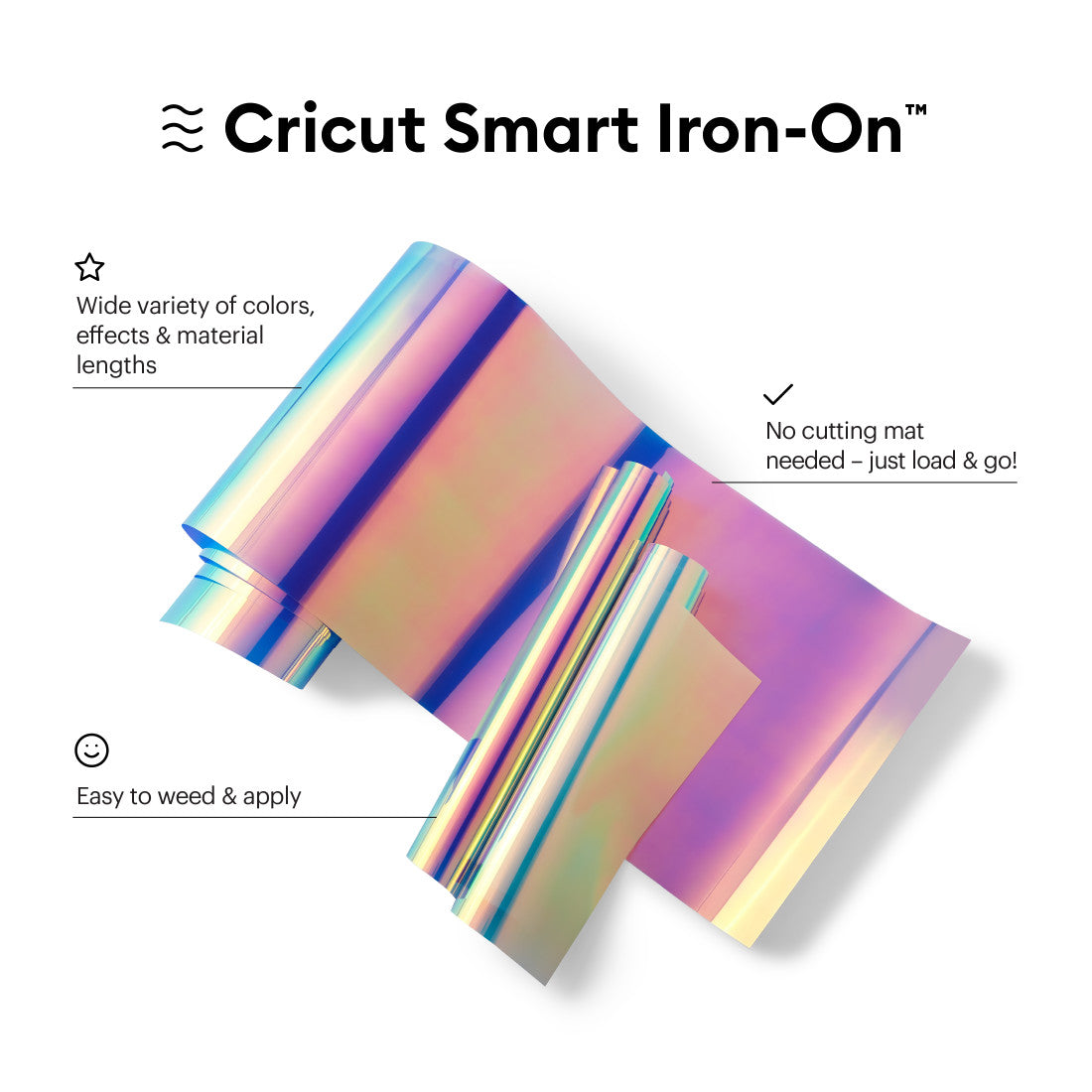 2008681 - Cricut Smart Iron-on 33x273cm 1 sheet (Holographic Transblue)