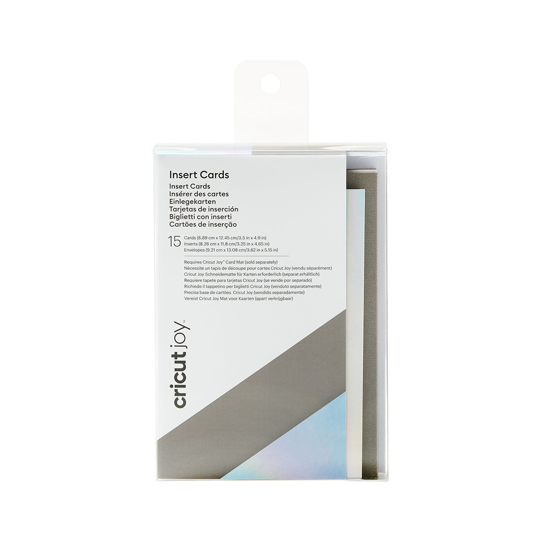 2008795 - Cricut Joy Insert Cards A1 15-pack (Gray; Silver; Holographic) 8.89x12.45cm