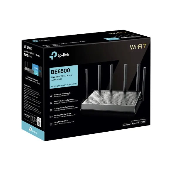 TP-Link Archer BE6500 Dual-Band Wi-Fi 7 Router