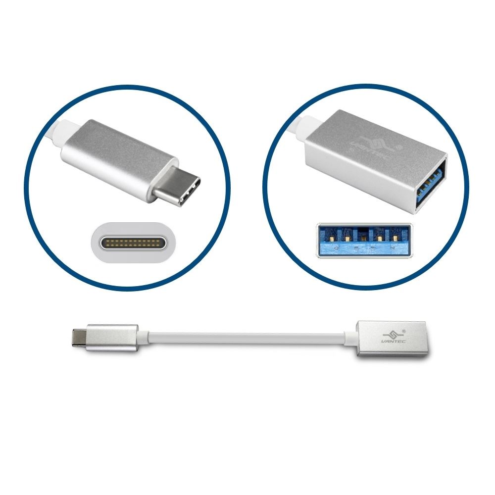 VANTEC CBL-4CA USB TYPE C MALE TO USB TYPE A FEMALE ADAPTOR DONGLE