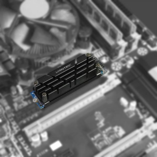 VANTEC ICEBERG Q M.2 NVME 2280 SSD HEAT SINK -BLACK