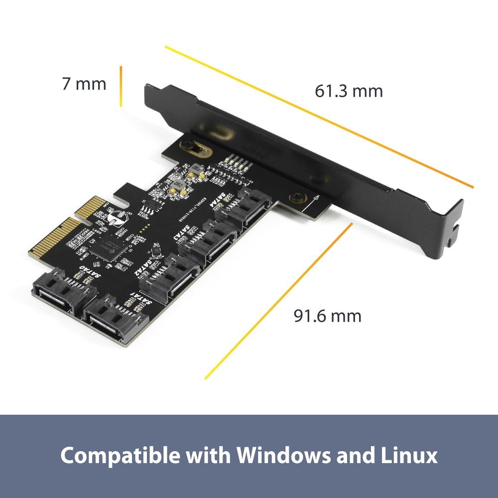 Vantec 5-Port SATA III 6Gbps PCIe x4 Host Card