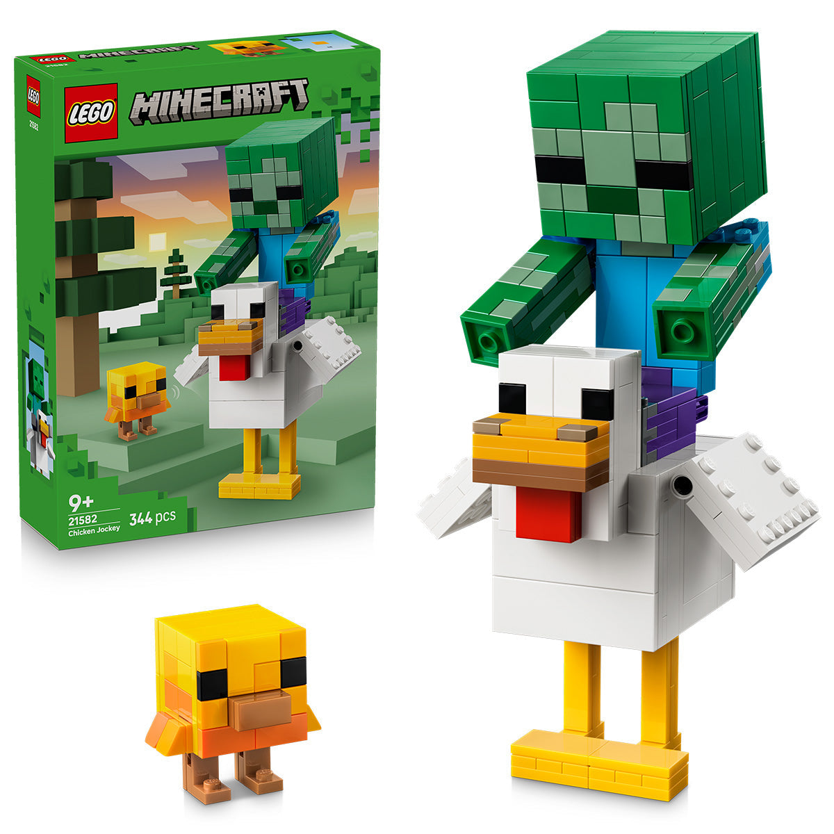 LEGO® Minecraft® Chicken Jockey Building Toy Decor 21582