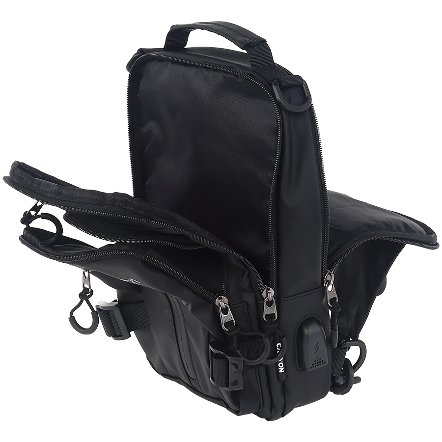 CANYON CB-1, fanny pack 290MM x160MM x90MMBlackExterior materials: 100% PolyesterInner materials:100% Polyester