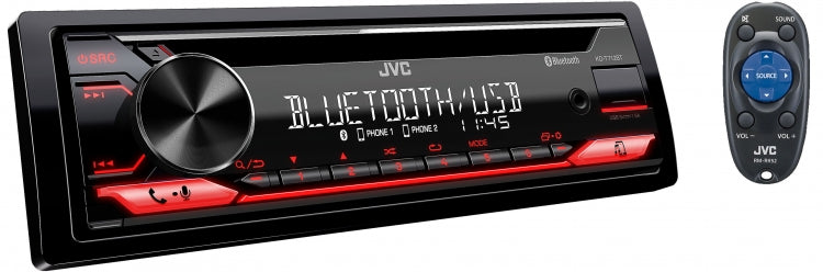 JVC KD-T712BT 1-Din CD Receiver with Bluetooth