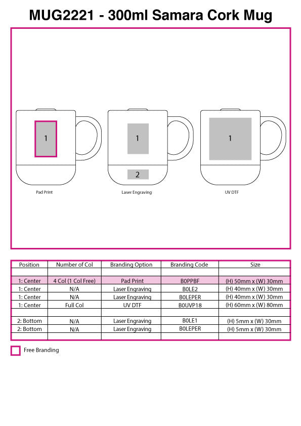 300ml Samara Cork Mug