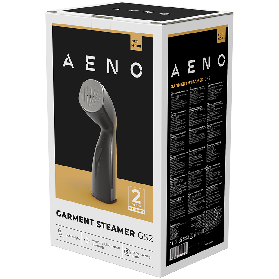 AENO GS2 Hand Garment Steamer, 1190W, Black