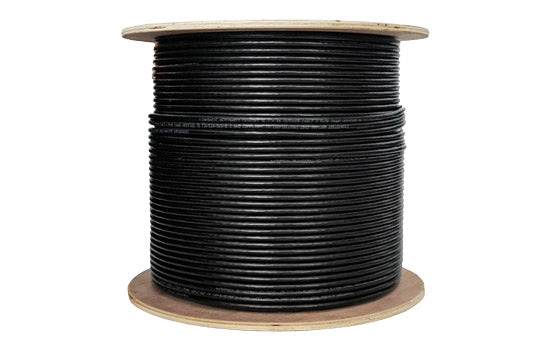 Acconet CAT6 500m UV Outdoor Solid Copper SF/TP Roll 500m Ethernet Cable Black