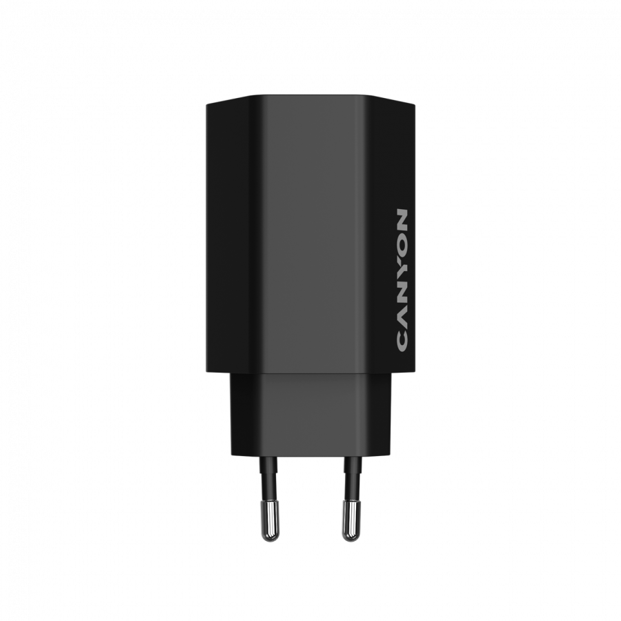 CANYON charger HEXAGON 65 GaN 65W 2xPD 1xQC EU Black