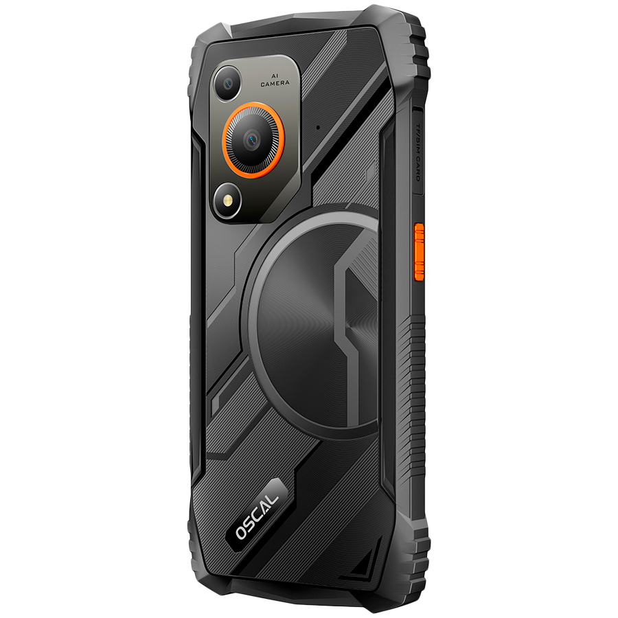 OSCAL Rugged smarthone Marine 1 LTE 6.56-inch HD 720x1612 90Hz Octa-core T615 up to 1.8 GHz RAM 4GB ROM 128GB Cam Rear 16MP Front 8MP 4G LTE WiFi BT Battery 5100mAh GPS+GLONASS+Beidou+Galileo & IP68/IP69K/MIL-STD-810H Android 15 Black