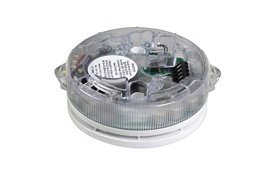 CAST O-R-3.5-18 Base Corridor Visual Alarm Device - Provides O-R-3-2.5-18 rated light distribution ideal for corridors, Supplied with a BF431QCP quick connect plate and spur wires. IP21C (Type A) rated.