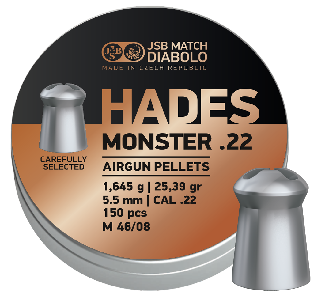 JSB Hades Monster Pellets .22/5.5mm 25.39gr - 150ct (JSB-546390-150)