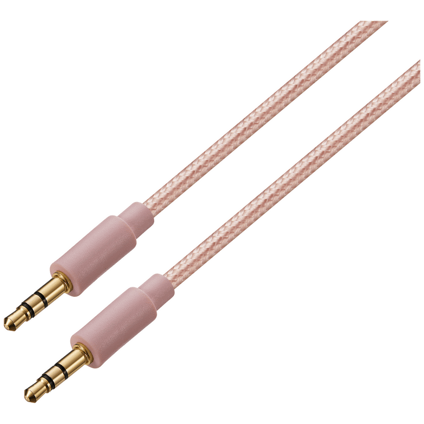 Premio Braided AUX Cable 2m - Rose Gold
