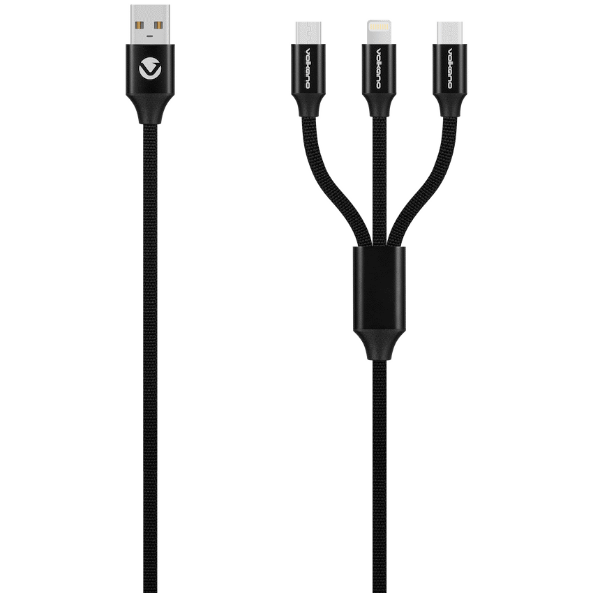 Volkano On the Go 3-in-1 Braided Cable