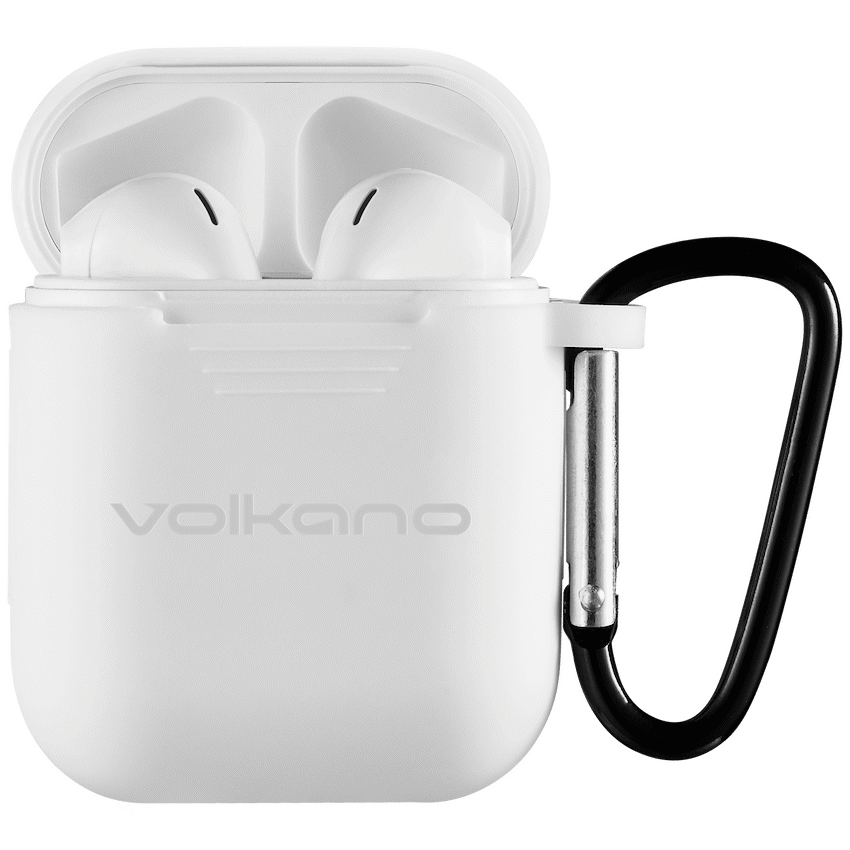 Volkano Buds Plus Series TWS with Silicone - White