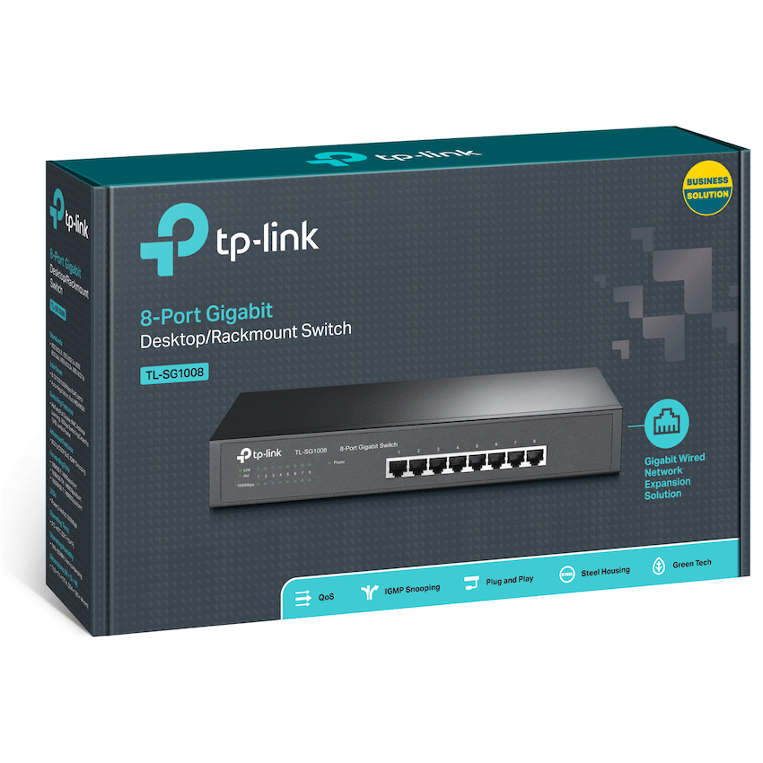 TP-Link TL-SG1008 8-Port Gigabit Desktop/Rackmount Switch