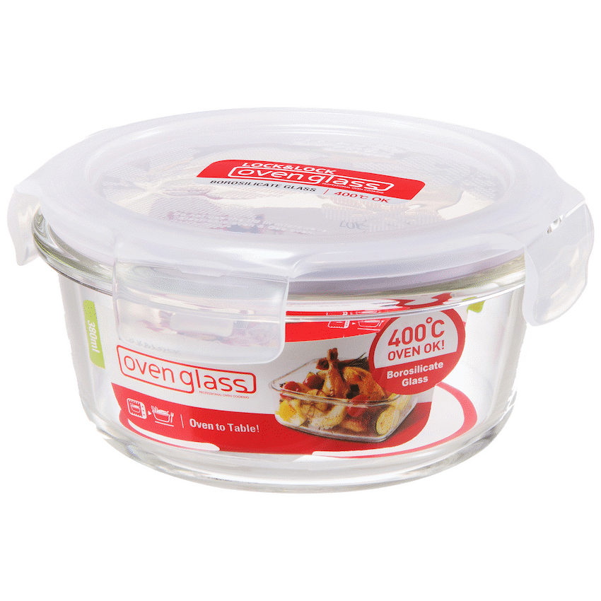 LocknLock Euro Glass container rnd 380ml ( Order in Qty of 6)