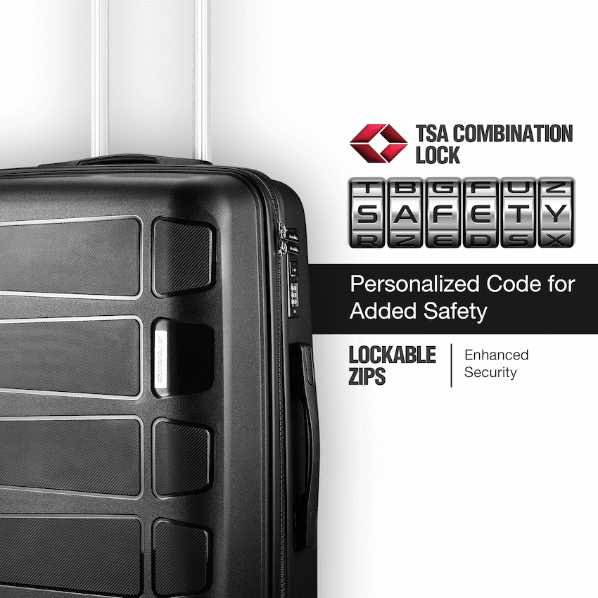 Travelwize Tourer PP 65cm 4-wheel Spinner Luggage Black