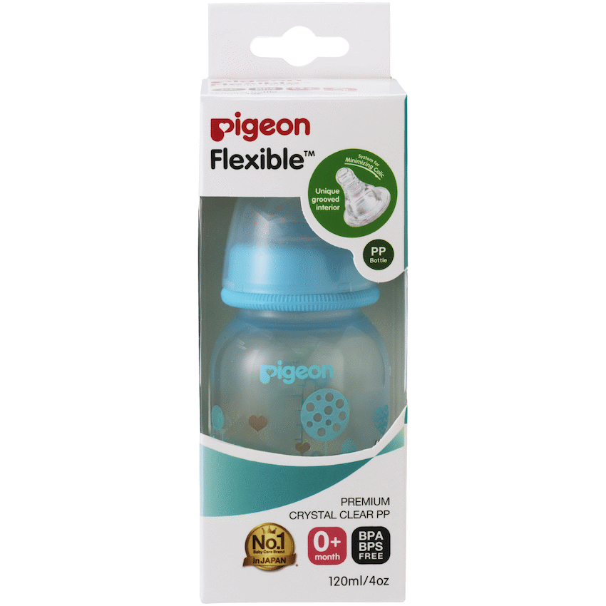 Pigeon Flexible Bottle STD Neck 120ml - Blue