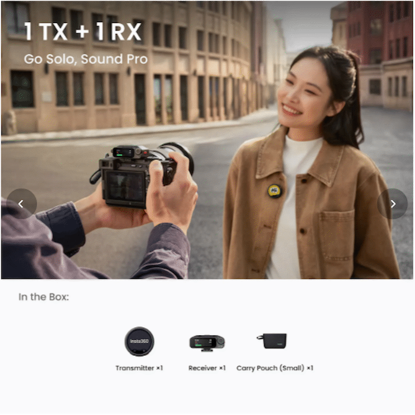 Insta360 Mic Pro -1 TX + 1 RX