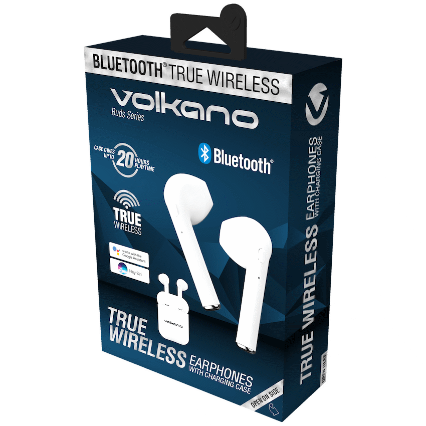 Volkano Buds Series TWS Without Silicone - White