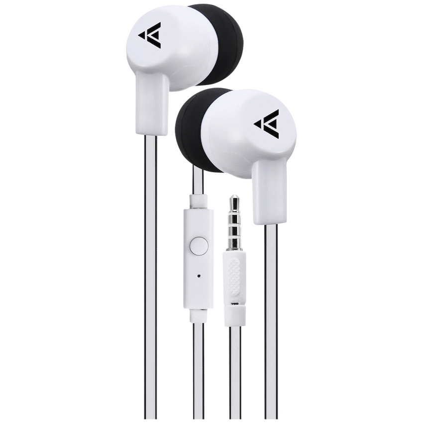 Anthem Earphone with Mic White Black - Guards On Duty Shop & Security Guards