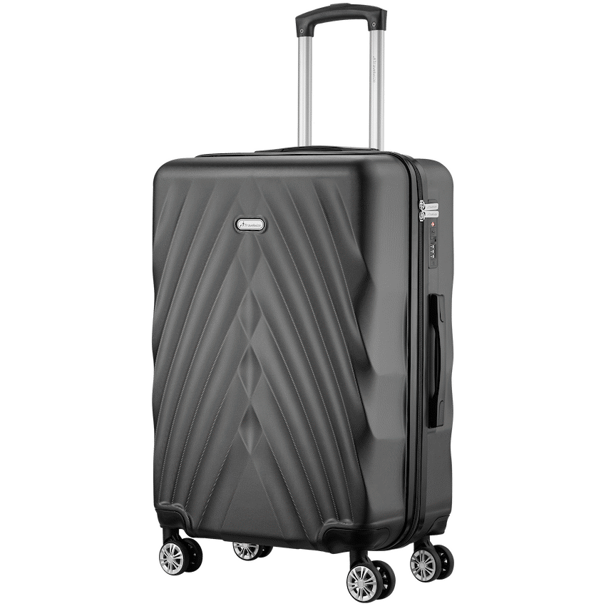 Travelwize Terra ABS 77cm 4-Wheel Spinner Luggage - Black