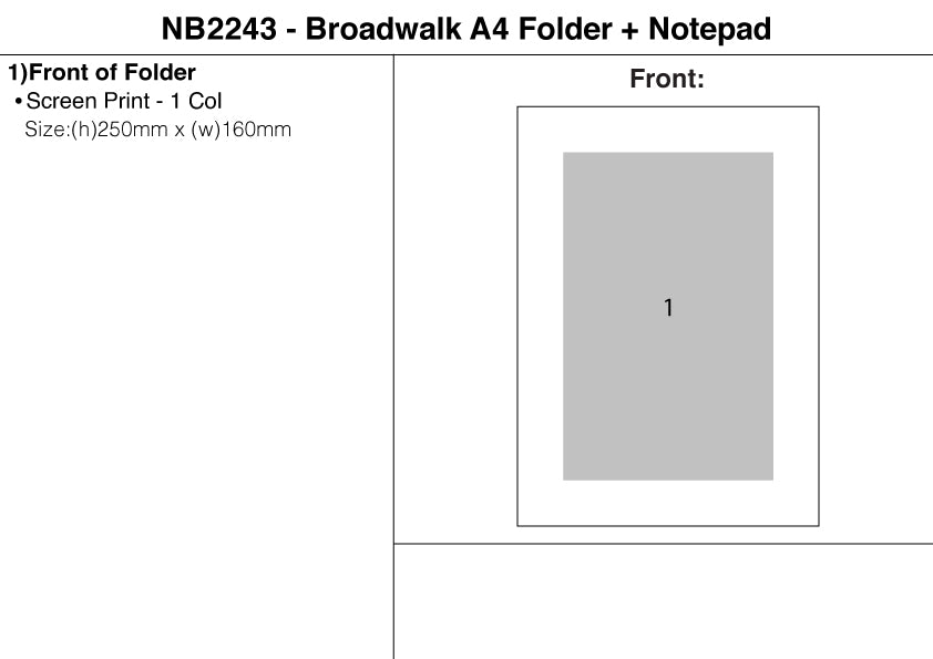 Broadwalk A4 Folder + Notepad - branding
