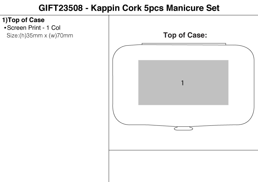 Kappin Cork 5pcs Manicure Set - branding