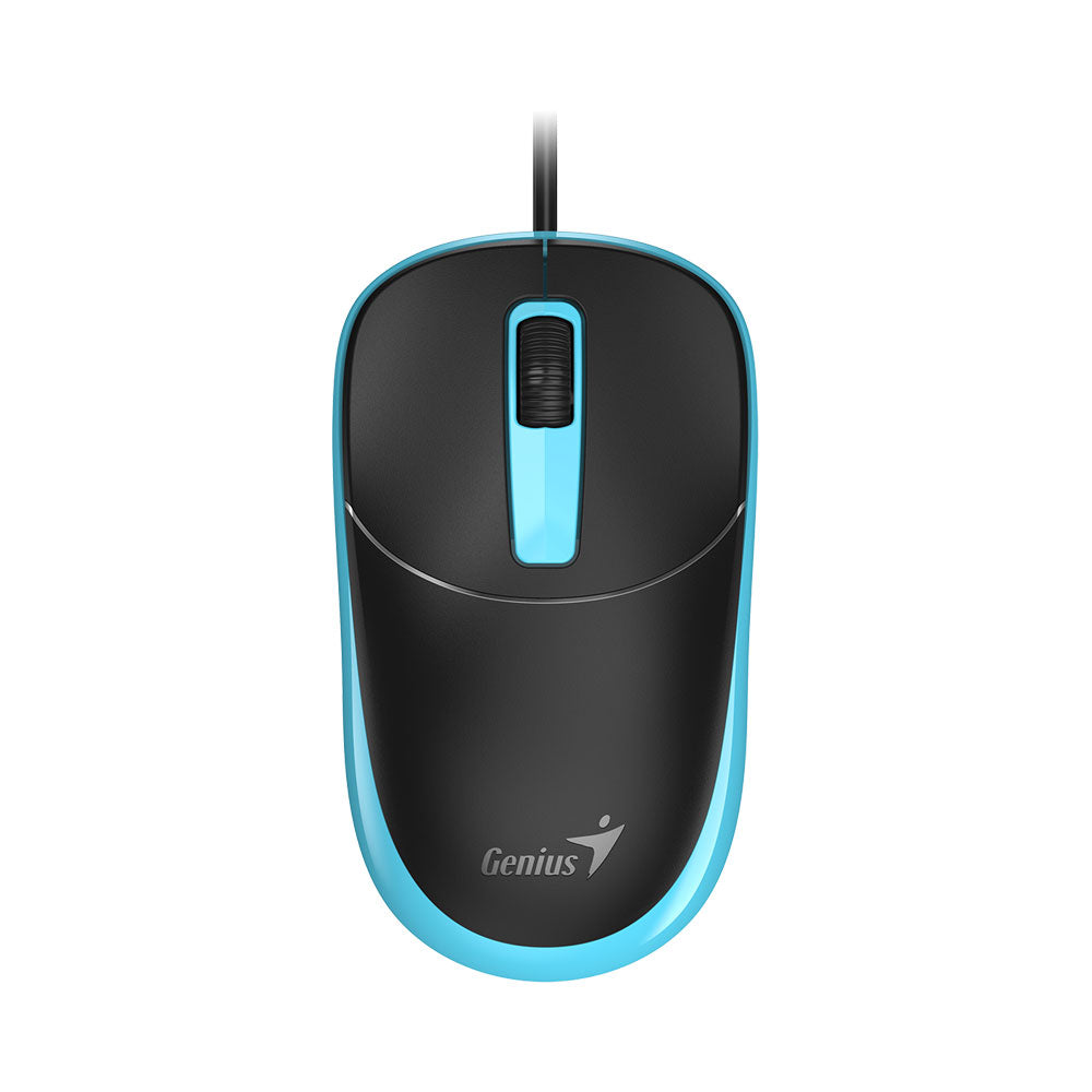 Genius Dx-123 1.5m Usb Classic Optical Mouse - Black/blue — Genius | Guards on Duty Shop