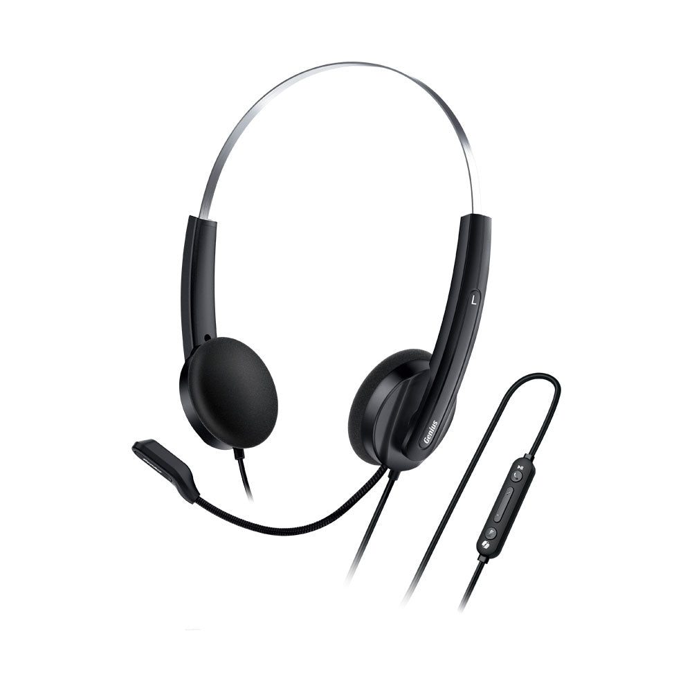 Genius Usb Headset 220u Ai Blk Usb-c,2.4m — Genius | Guards on Duty Shop