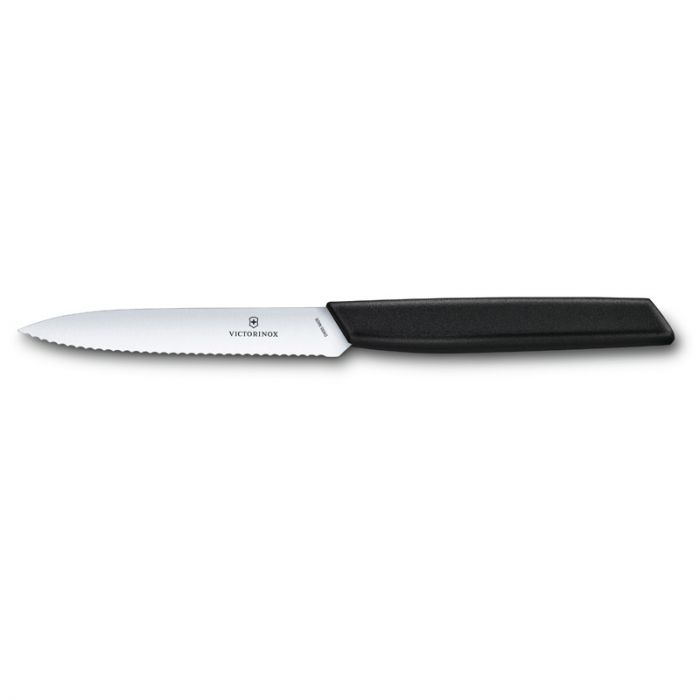Victorinox V6.9003.10w Swiss Modern Paring Knife Serrated Black-10cm
