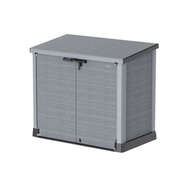 Cosmoplast CedarGrin Storage Shed Flat Lid 1200L Dark Grey