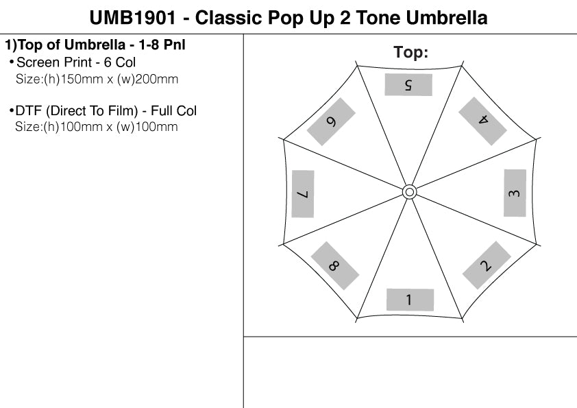 Classic Pop Up 2 Tone Umbrella