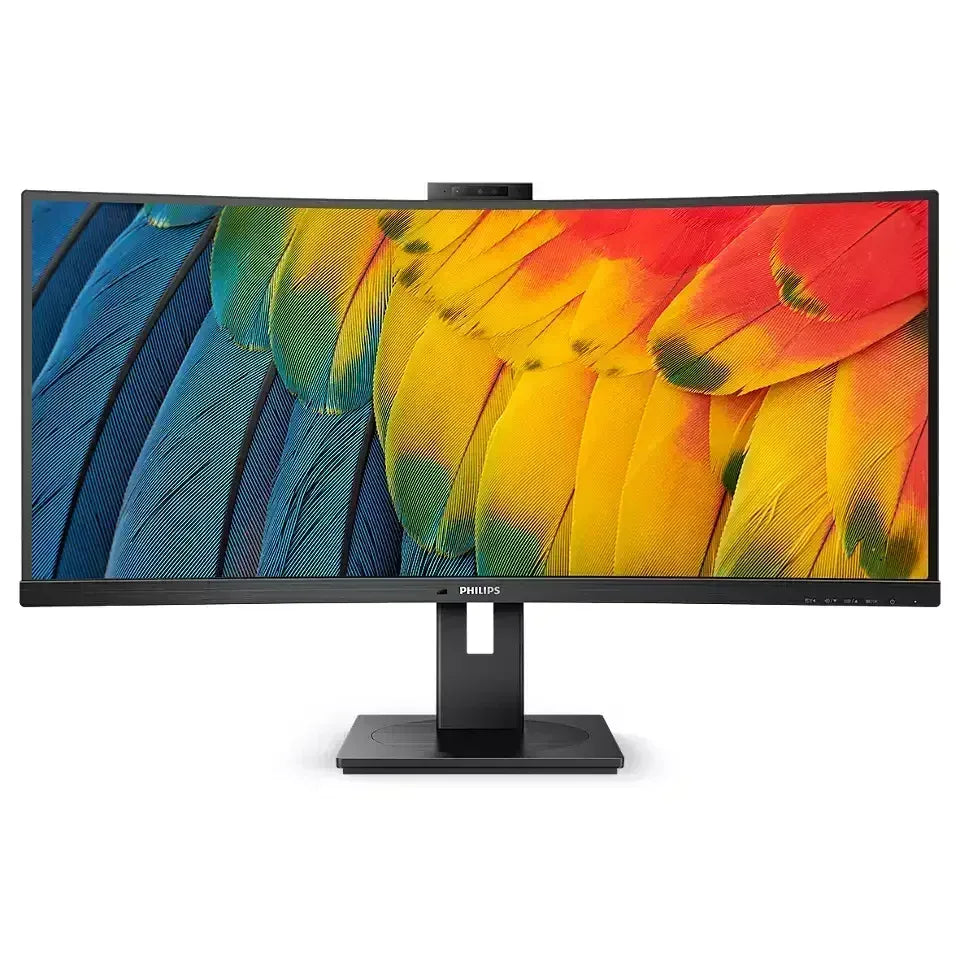 PHILIPS PROFESSIONAL ANTI-GLARE 34" CURVED WQHD MONITOR VA RESPONSE: 4MS RESOLUTION: 3440X1440 RR: 100HZ DISPLAYPORT, HDMI, USB-C 3.2 (PD 90W), USB-C , USB-B, USB 3.2X 4, RJ45 SPEAKER: 5W X 2 POWER SUPPLY: BUILT IN TILT: YES SWIVEL: YES PIVOT: NO H ADJUST - Guards On Duty Shop & Security Guards