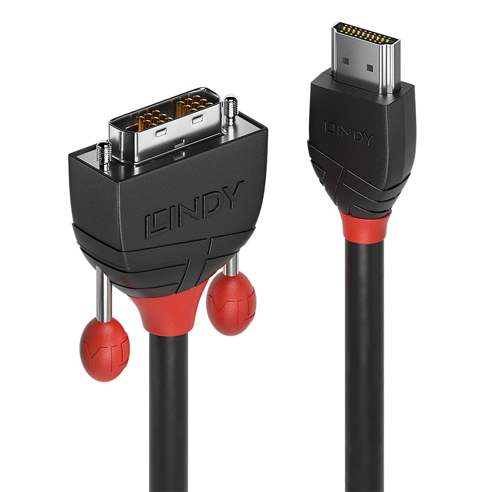 Lindy 2m Hdmi to Dvi-d Mm Cable-black Line (36272) — Lindy | Guards on Duty Shop