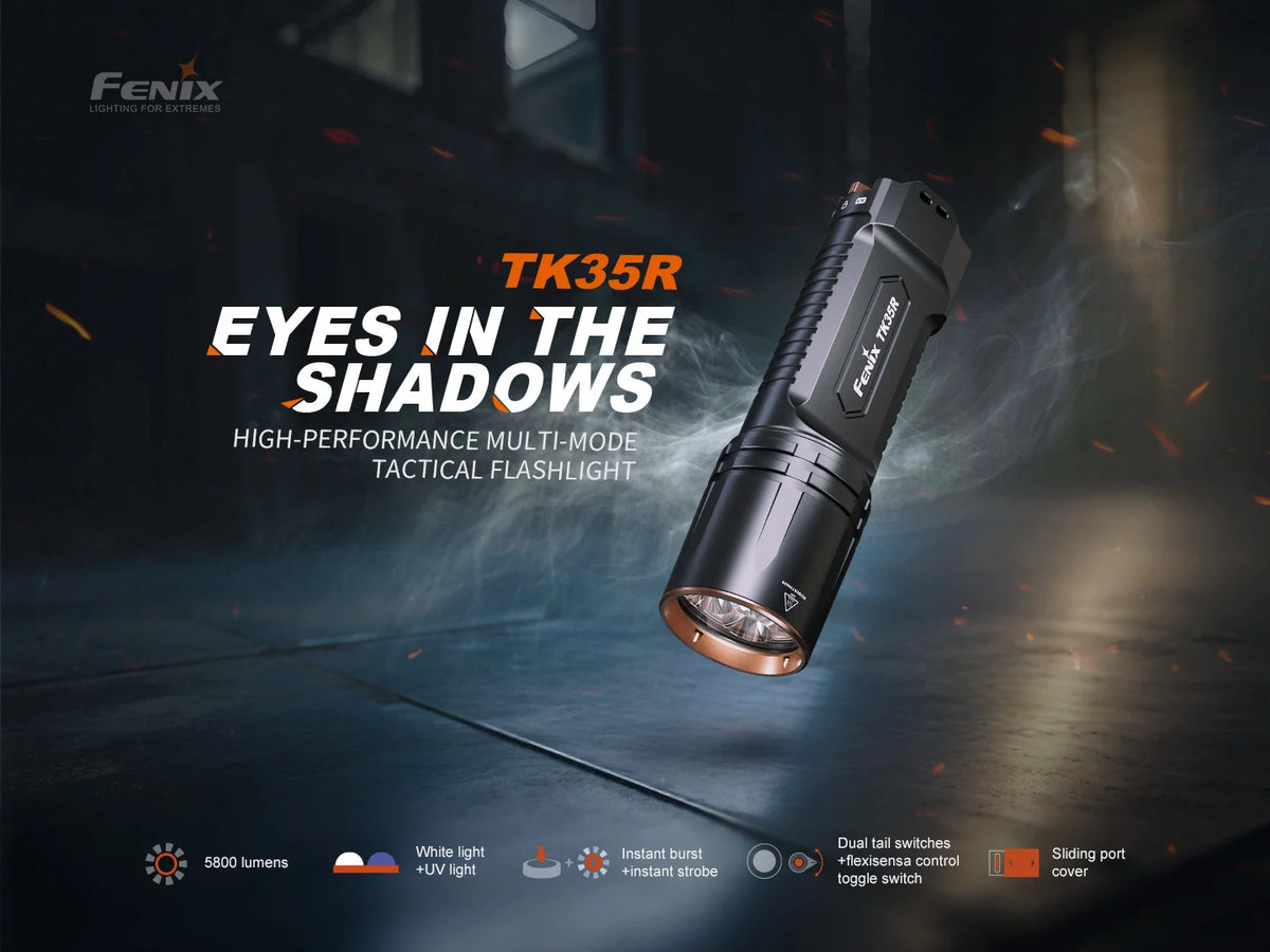Fenix TK35R Rechargeable Tactical Flashlight 5800 Lumens