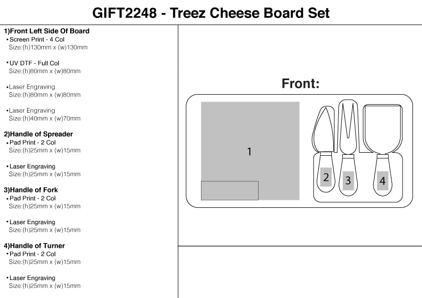 Treez Cheese Board Set