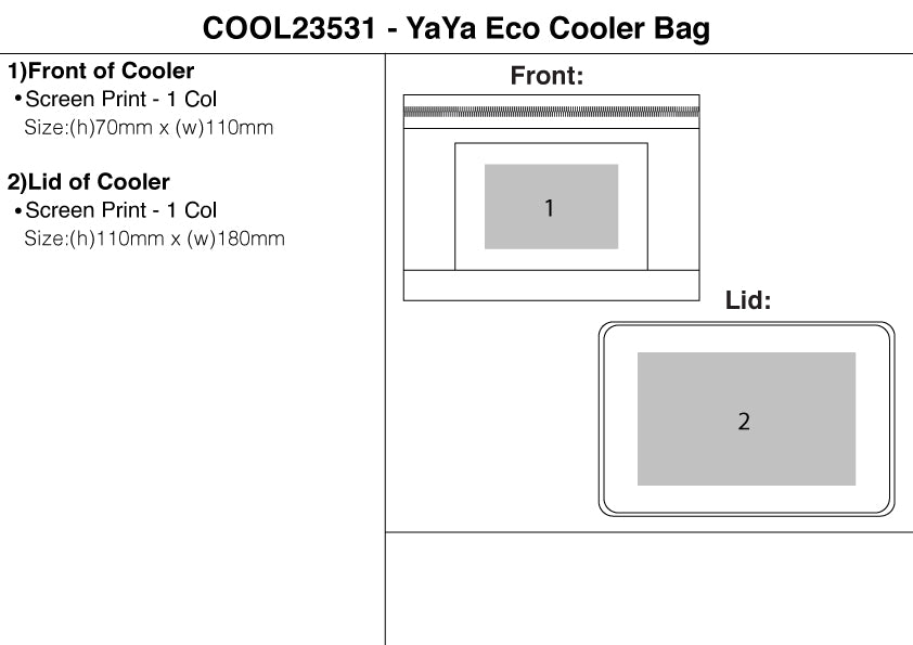 YaYa Eco Cooler Bag - branding