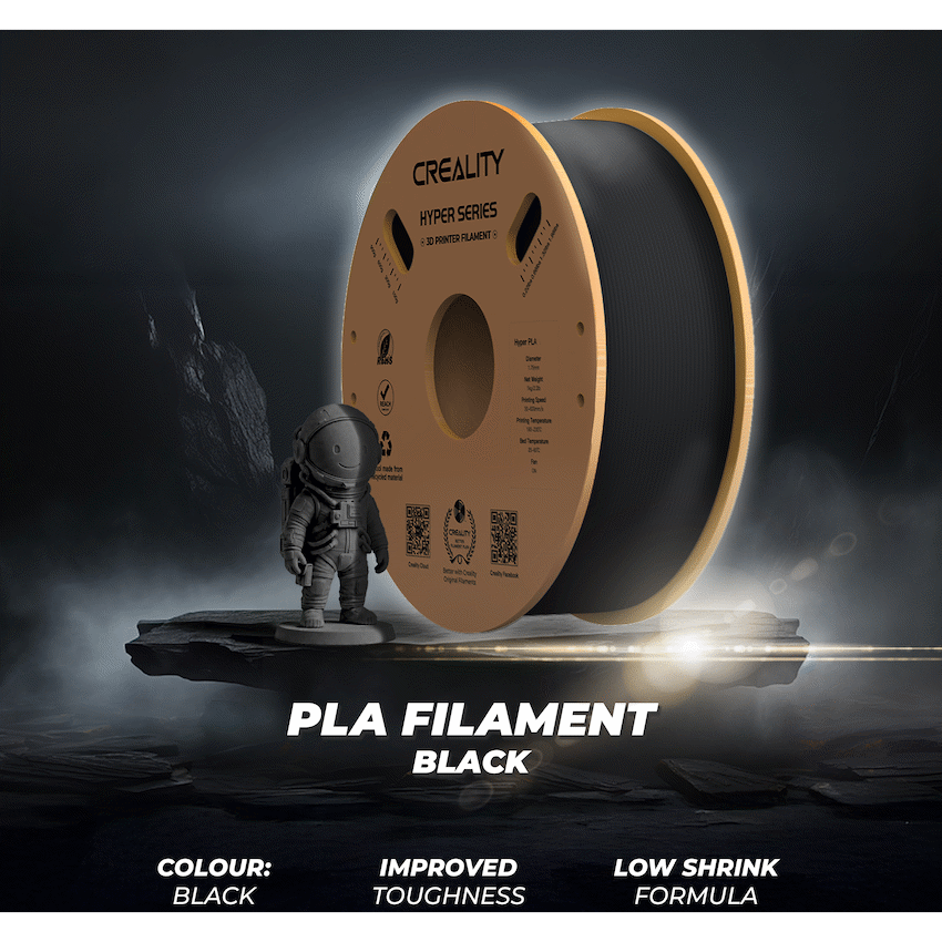 Creality Hyper PLA High-Speed Black Filament 1kg