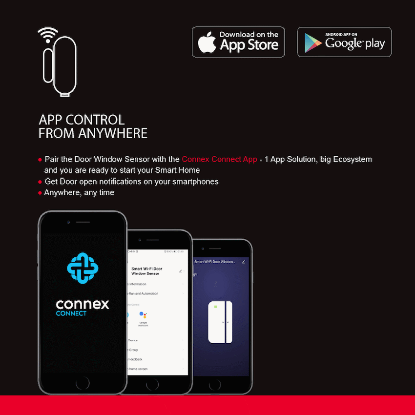 Smart Wi-Fi Door Window Sensor Rechargeable Twin Pack - Guards On Duty Shop & Security Guards
