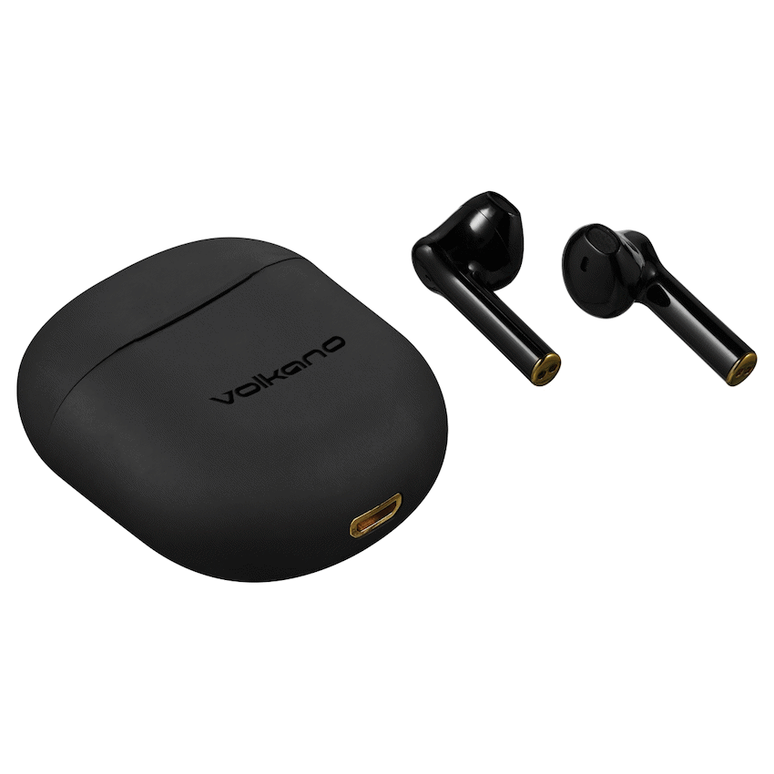 Volkano Aries 2.0 Series TWS Earphones + Charging Case - Black