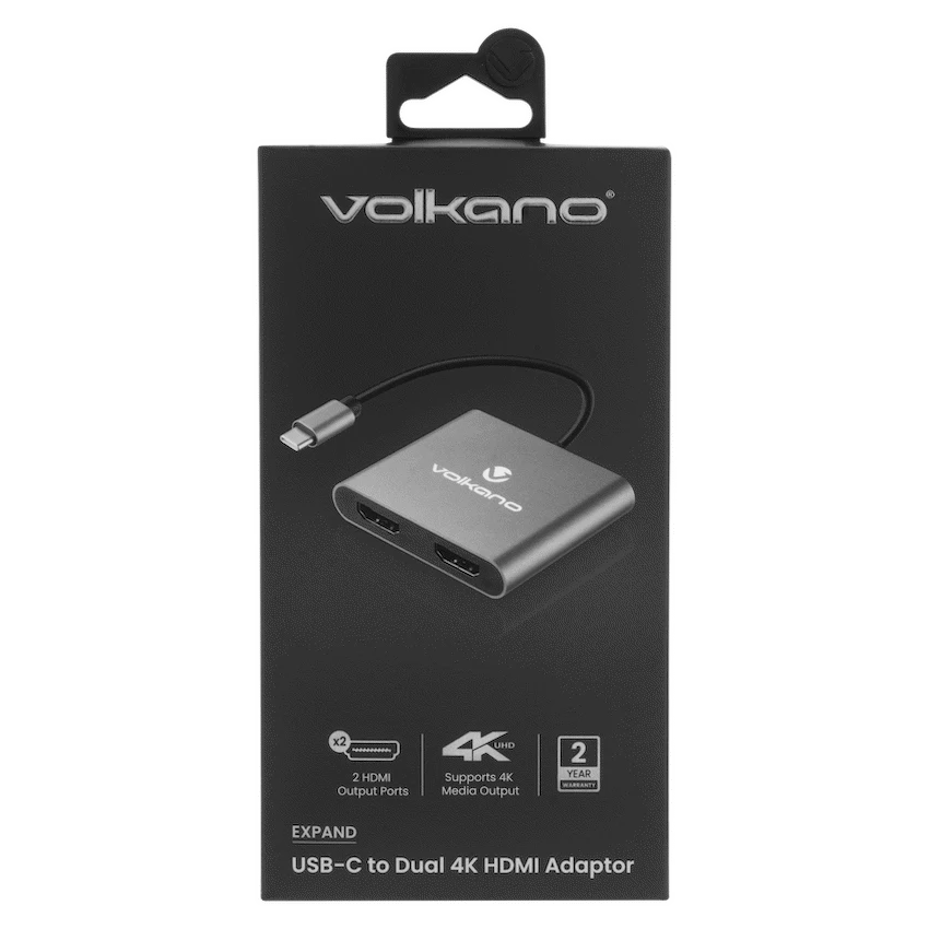 Volkano Expand Series USB-C to Dual 4K HDMI Adaptor